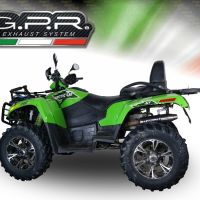 Scarico compatibile con Artic Cat Trv 700 2009-2017, Deeptone Atv, Scarico omologato, silenziatore con db killer estraibile e raccordo specifico