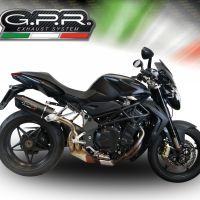 Exhaust system compatible with Mv Agusta Brutale 1090 R-RR 2010-2016, Furore Poppy, Homologated legal slip-on exhaust including removable db killer and link pipe 