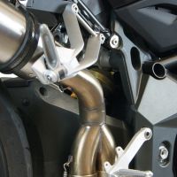 Exhaust system compatible with Mv Agusta Brutale 1090 R-RR 2010-2016, Gpe Ann. titanium, Homologated legal slip-on exhaust including removable db killer and link pipe 