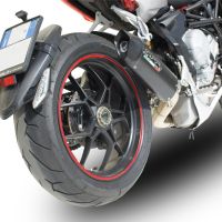 Scarico compatibile con Mv Agusta Rivale - Stradale 800 2014-2016, Furore Nero, Scarico omologato, silenziatore con db killer estraibile e raccordo specifico