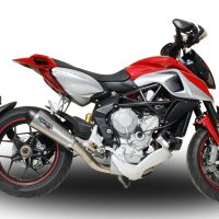 Scarico compatibile con Mv Agusta Rivale - Stradale 800 2014-2016, Gpe Ann. titanium, Scarico omologato, silenziatore con db killer estraibile e raccordo specifico