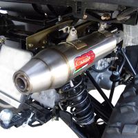 Scarico compatibile con Polaris Sportsman 800 X2 2007/2010 2007-2010, Deeptone Atv, Scarico omologato, silenziatore con db killer estraibile e raccordo specifico