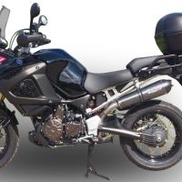 Scarico compatibile con Yamaha Xt 1200 Z Supertenere 2010-2016, Gpe Ann. Poppy, Scarico omologato, silenziatore con db killer estraibile e raccordo specifico