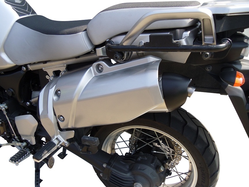 Scarico compatibile con Yamaha Xt 1200 Z Supertenere 2017-2020, GP Evo4 Poppy, Scarico omologato, silenziatore con db killer estraibile e raccordo specifico