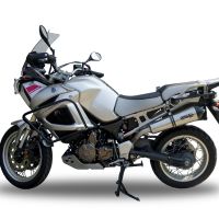 Scarico compatibile con Yamaha Xt 1200 Z Supertenere 2010-2016, Gpe Ann. titanium, Scarico omologato, silenziatore con db killer estraibile e raccordo specifico