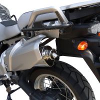 Scarico compatibile con Yamaha Xt 1200 Z Supertenere 2010-2016, Trioval, Scarico omologato, silenziatore con db killer estraibile e raccordo specifico