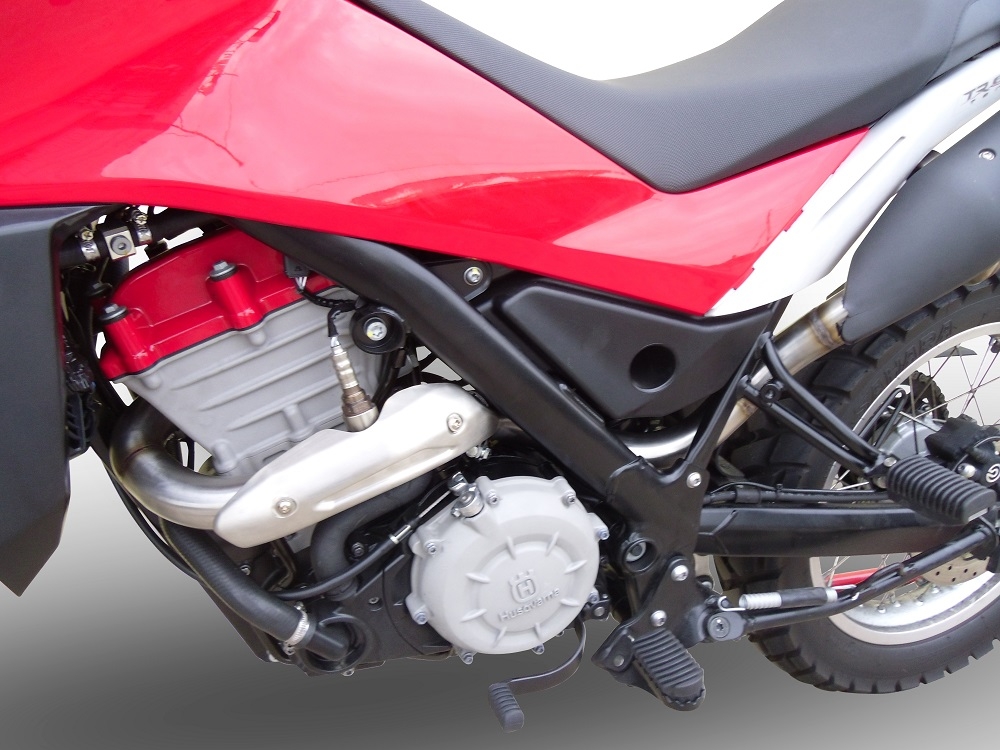 Exhaust compatible with Husqvarna TERRA - STRADA TR 650 2013-2015, Albus Ceramic, Homologated legal full system exhaust, including removable db killer and catalyst 