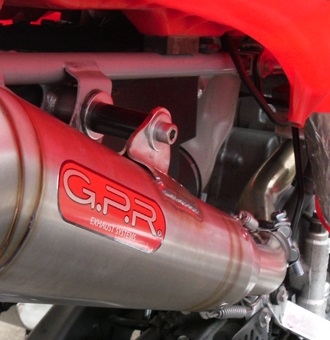 Exhaust compatible with Honda Trx 400 Sportrax EX 1999-2014, Powercone Evo, Homologated legal slip-on exhaust including removable db killer and link pipe 