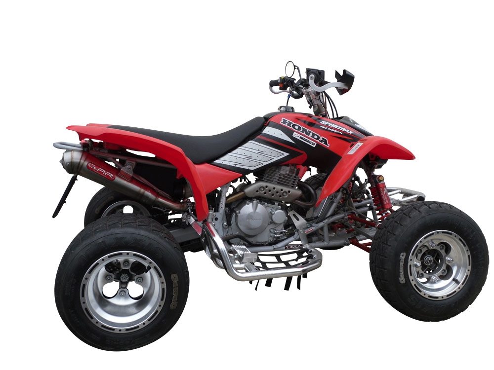Exhaust compatible with Honda Trx 400 Sportrax EX 1999-2014, Powercone Evo, Homologated legal slip-on exhaust including removable db killer and link pipe 