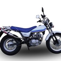 Exhaust compatible with Suzuki Rv 125 Van Van 2003-2017, Deeptone Inox, Homologated legal slip-on exhaust including removable db killer, link pipe and catalyst 