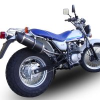 Exhaust compatible with Suzuki Rv 125 Van Van 2003-2017, Furore Nero, Racing slip-on exhaust including link pipe 