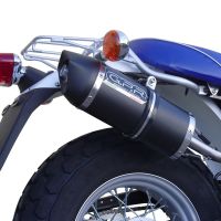 Exhaust compatible with Suzuki Rv 125 Van Van 2003-2017, Furore Nero, Racing slip-on exhaust including link pipe 