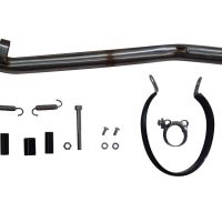 Exhaust system compatible with Suzuki Rv 200 Van Van 2016-2017, Ghisa , Homologated legal slip-on exhaust including removable db killer and link pipe 