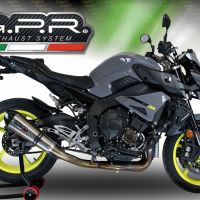 Exhaust compatible with Yamaha Mt-10 2016-2024, GP Evo4 Titanium, Homologated legal Mid-full system exhaust, including removable db killer and catalyst 