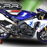 Scarico compatibile con Yamaha Yzf R1/R1-M 2020-2024, M3 Titanium Natural, Scarico omologato, silenziatore con db killer estraibile e raccordo specifico