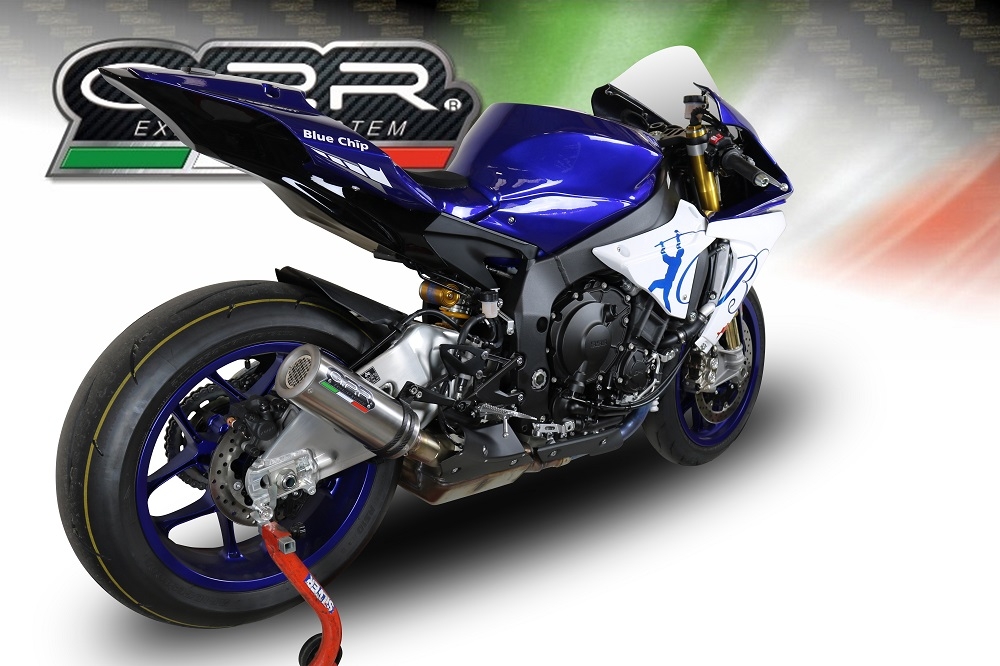 Scarico compatibile con Yamaha Yzf R1-R1-M 2020-2025, M3 Inox , Scarico omologato, silenziatore con db killer estraibile e raccordo specifico