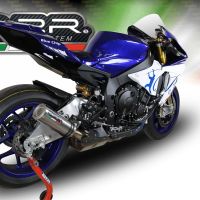 Scarico compatibile con Yamaha Yzf R1-R1-M 2020-2025, M3 Inox , Scarico omologato, silenziatore con db killer estraibile e raccordo specifico