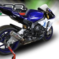 Scarico compatibile con Yamaha Yzf R1/R1-M 2020-2024, M3 Titanium Natural, Scarico omologato, silenziatore con db killer estraibile e raccordo specifico