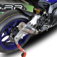 Scarico compatibile con Yamaha Yzf R1/R1-M 2020-2024, M3 Titanium Natural, Scarico omologato, silenziatore con db killer estraibile e raccordo specifico