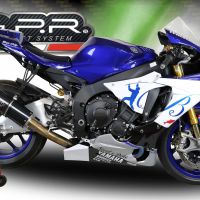 Scarico compatibile con Yamaha Yzf R1/R1-M 2020-2024, Furore Nero, Terminale di scarico racing, con raccordo, senza omologazione