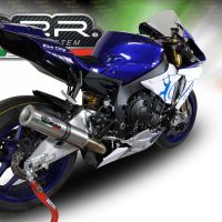 Scarico compatibile con Yamaha Yzf R1/R1-M 2020-2024, M3 Inox , Terminale di scarico racing, con raccordo, senza omologazione