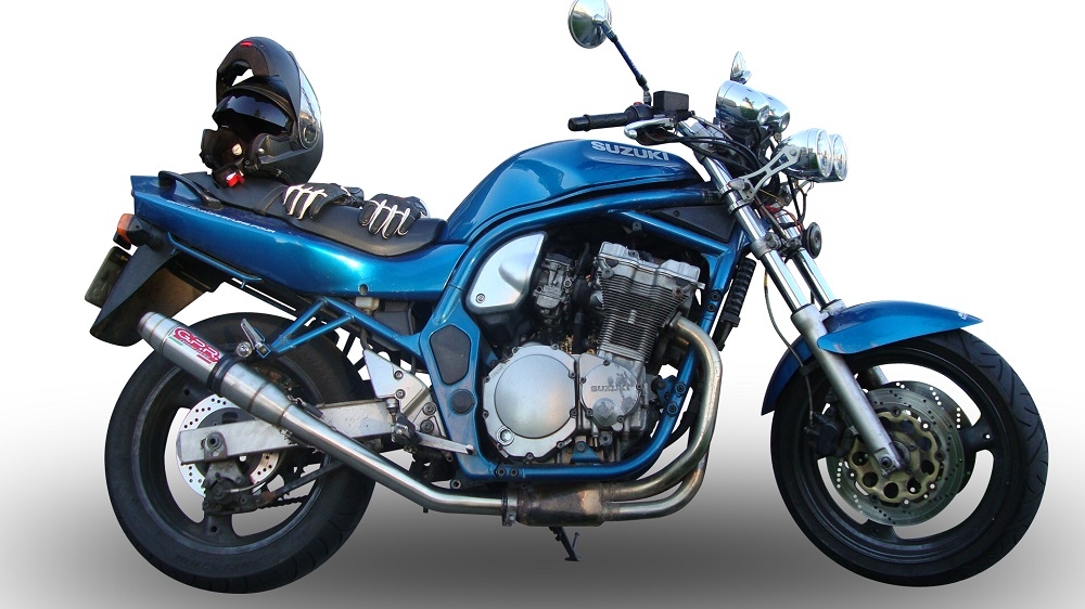 Scarico compatibile con Suzuki Gsf 650 Bandit - S 2005-2006, Deeptone Inox, Scarico omologato, silenziatore con db killer estraibile e raccordo specifico