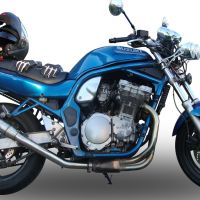 Scarico compatibile con Suzuki Gsf 650 Bandit - S 2005-2006, Deeptone Inox, Scarico omologato, silenziatore con db killer estraibile e raccordo specifico