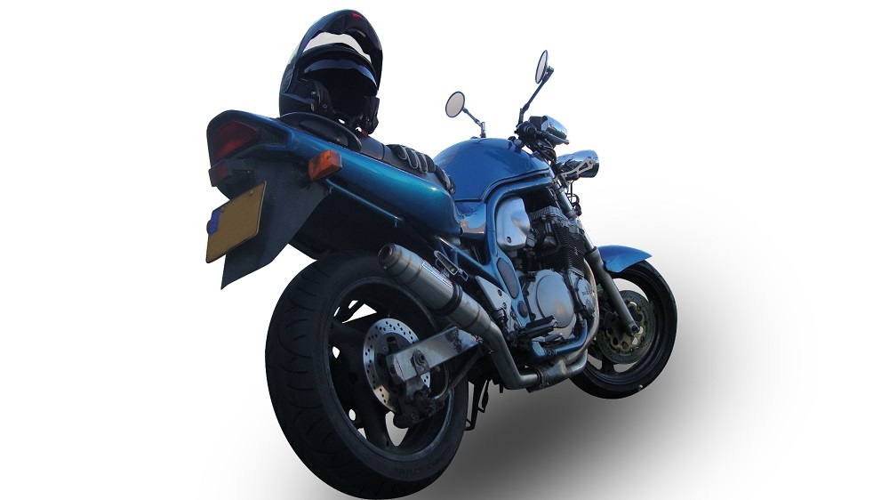 Scarico compatibile con Suzuki Gsf 650 Bandit - S 2005-2006, Deeptone Inox, Scarico omologato, silenziatore con db killer estraibile e raccordo specifico