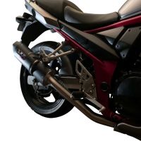 Exhaust system compatible with Suzuki Gsf 1200 Bandit - S 2005-2006, Furore Poppy, Homologated legal slip-on exhaust including removable db killer and link pipe 
