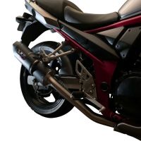 Exhaust system compatible with Suzuki Gsf 1200 Bandit - S 2005-2006, Furore Nero, Homologated legal slip-on exhaust including removable db killer and link pipe 