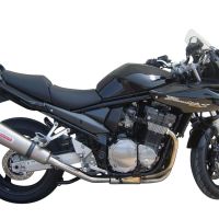 Exhaust system compatible with Suzuki Gsf 1200 Bandit - S 2005-2006, Gpe Ann. titanium, Homologated legal slip-on exhaust including removable db killer and link pipe 