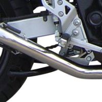 Exhaust system compatible with Suzuki Gsf 1200 Bandit - S 1997-2004, Gpe Ann. Poppy, Homologated legal slip-on exhaust including removable db killer and link pipe 
