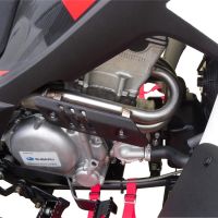 Exhaust system compatible with Beeline Bestia 3.3 Supermoto / Offroad 2011-2021, Deeptone Atv, Homologated legal full system exhaust, including removable db killer 