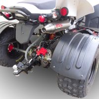 Exhaust system compatible with Beeline Bestia 5.5 Supermoto / Offroad 2011-2021, Deeptone Atv, Homologated legal slip-on exhaust including removable db killer and link pipe 