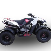 Scarico compatibile con Beeline Bestia 3.3 Supermoto / Offroad 2011-2021, Deeptone Atv, Scarico completo omologato,fornito con db killer estraibile e collettore