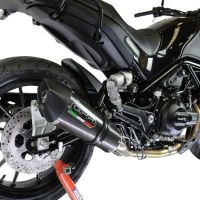 Exhaust system compatible with Benelli Leoncino 500 2017-2020, GP Evo4 Poppy, Homologated legal Mid-full system exhaust, including removable db killer and catalyst 