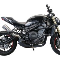 Scarico compatibile con Benelli 752 S 2022-2024, M3 Inox , Scarico omologato, silenziatore con db killer estraibile e raccordo specifico