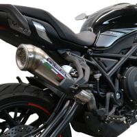 Exhaust system compatible with Benelli 752 S 2022-2024, Powercone Evo, Homologated legal slip-on exhaust including removable db killer and link pipe 
