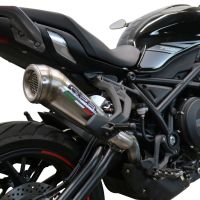 Exhaust system compatible with Benelli 752 S 2019-2021, Powercone Evo, Homologated legal slip-on exhaust including removable db killer and link pipe 