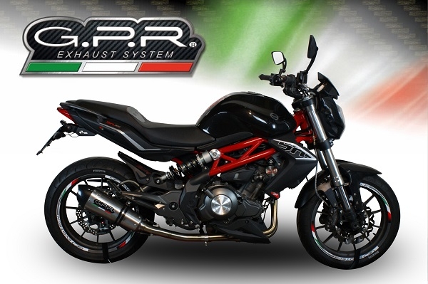 Scarico compatibile con Benelli Bn 302 S 2017-2024, GP Evo4 Titanium, Scarico omologato, silenziatore con db killer estraibile e raccordo specifico