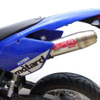 Scarico compatibile con Beta RR 125 Enduro Ac 4t 2005-2009, Deeptone Inox, Scarico omologato, silenziatore con db killer estraibile e raccordo specifico