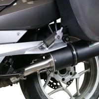 Scarico compatibile con Bmw R 1200 R 2006-2010, Furore Nero, Scarico omologato, silenziatore con db killer estraibile e raccordo specifico