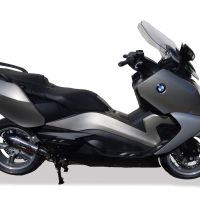 Scarico compatibile con Bmw C 650 Gt 2012-2015, Gpe Ann. titanium, Scarico omologato, silenziatore con db killer estraibile e raccordo specifico