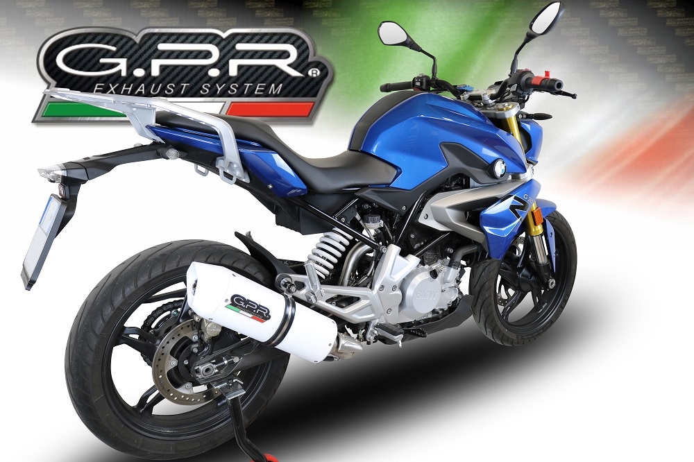 Scarico compatibile con Bmw G 310 R 2017-2021, Albus Evo4, Scarico completo omologato,fornito con db killer estraibile,catalizzatore e collettore