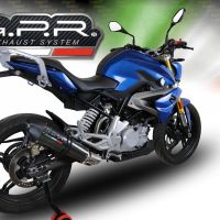 Scarico compatibile con Bmw G 310 R 2022-2024, GP Evo4 Poppy, Scarico completo omologato,fornito con db killer estraibile,catalizzatore e collettore