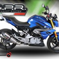 Scarico compatibile con Bmw G 310 R 2022-2024, GP Evo4 Titanium, Scarico completo omologato,fornito con db killer estraibile,catalizzatore e collettore