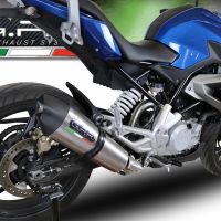 Scarico compatibile con Bmw G 310 R 2017-2021, GP Evo4 Titanium, Scarico completo omologato,fornito con db killer estraibile,catalizzatore e collettore