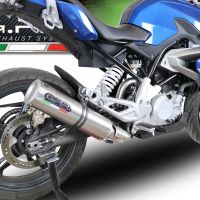 Exhaust system compatible with Bmw G 310 R 2017-2021, M3 Titanium Natural, Homologated legal full system exhaust, including removable db killer and catalyst 