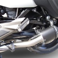 Scarico compatibile con Bmw K 1600 Gt 2010-2016, Furore Nero, Coppia di terminali di scarico omologati, forniti con db killer removibili e raccordi specifici