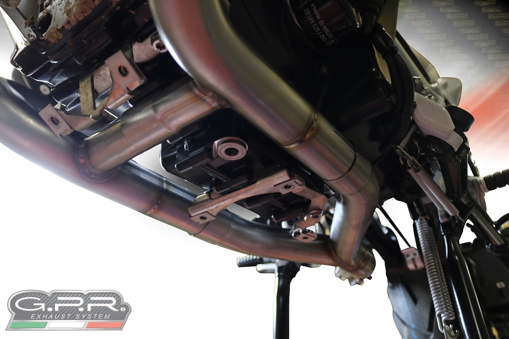 Scarico compatibile con Bmw R 1250 Gs -Adventure 2019-2020, Decatalizzatore, Collettore decatalizzore, applicazione racing